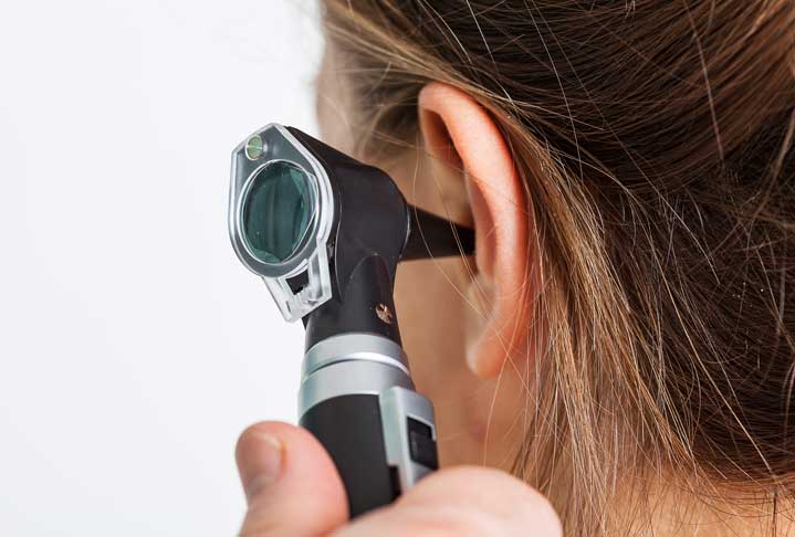 A specialised tool put inside a patient's ear to check hearing obstructions, such as ear wax build-up